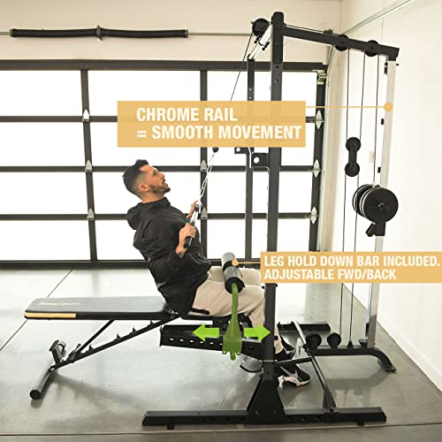 Fitness Reality Universal Olympic LAT Pull Down and Low Row Cable Attachment Grey