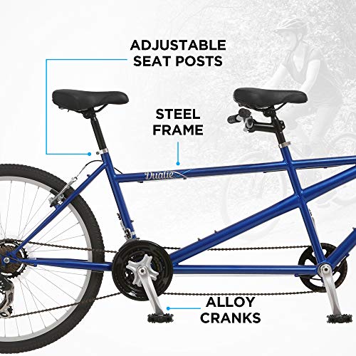 Pacific Dualie Adult Tandem Cruiser Bike Blue