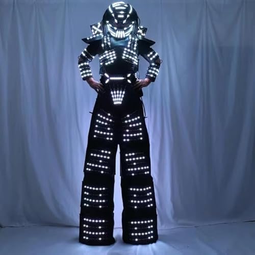 HoHoHuo Full Color LED Robot Costume with Remote Control & Digital Screen Multicolored (X Large)