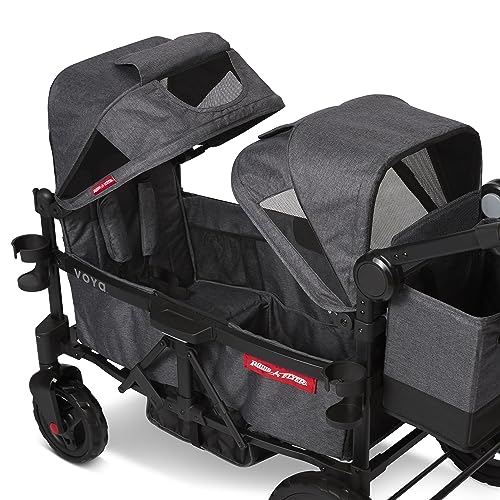 Radio Flyer Voya 2-Seater Stroller Wagon Gray