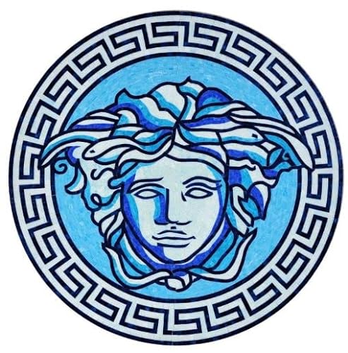 Artistry in Mosaics Glass Goddess Medallion Swimming Pool Mosaic Blue