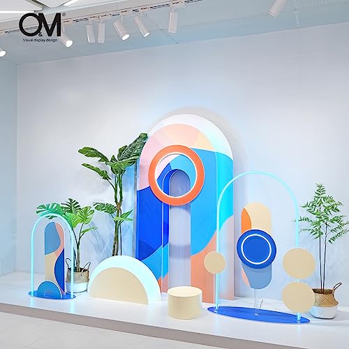 Generic O&M Retail Store Window Display Decoration Visual Merchandising Props Summer Layout Blue