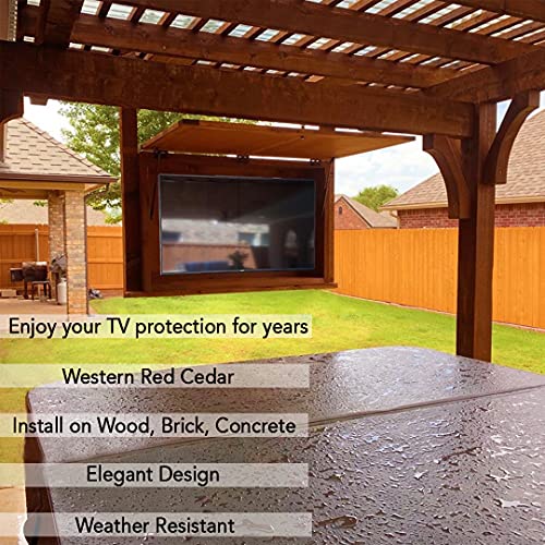 Pergola World Outdoor TV Enclosure Western Red Cedar Unstained/Raw