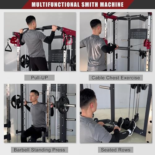 Fitness Dreamer Leg Developer Home Gym Smith Linear Bearing Cage Weight Lifting Machine Red