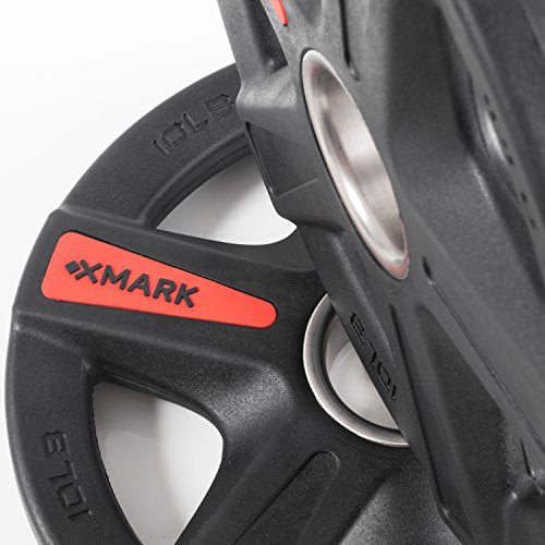 XMark TEXAS STAR 365 lb Set Olympic Plates Black