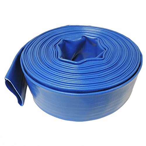 HydroMaxx 4" Dia. x 300 ft Heavy Duty Reinforced PVC Lay Flat Hose Blue