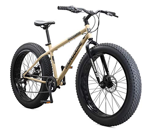 Mongoose Malus Fat Tire Mountain Bike 26-Inch 7-Speed Steel Frame Tan