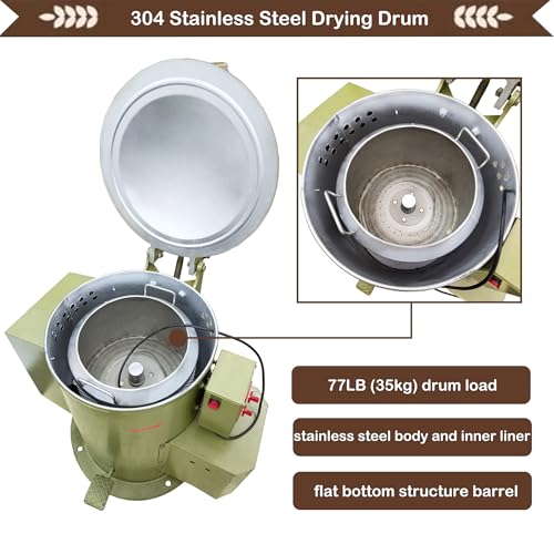 INTSUPERMAI Industrial Drying Machine 77LB Capacity Centrifugal Dryer 220V