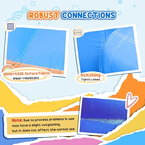 Outsunny Inflatable Water Slide 5-in-1 Bouncy Castle Orange/Blue/Yellow