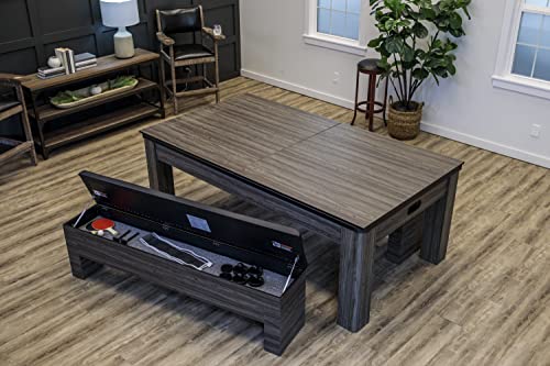 Atomic Northport 3-in-1 Dining Table with Air-Powered Hockey and Table Tennis Black - Northpoint - Air Hockey/Table Tennis
