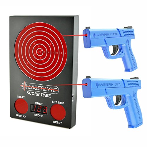 LaserLyte TLB-LVS Score Tyme Laser Trainer Target with Two Laser Training Pistols Black