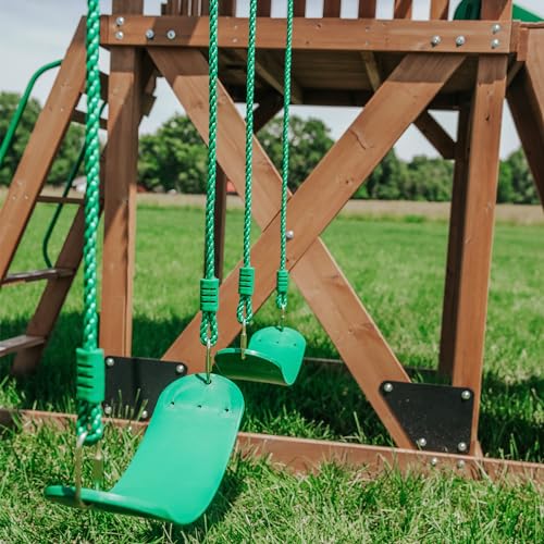 Backyard Discovery Lightning Ridge Cedar Swing Set Light Brown