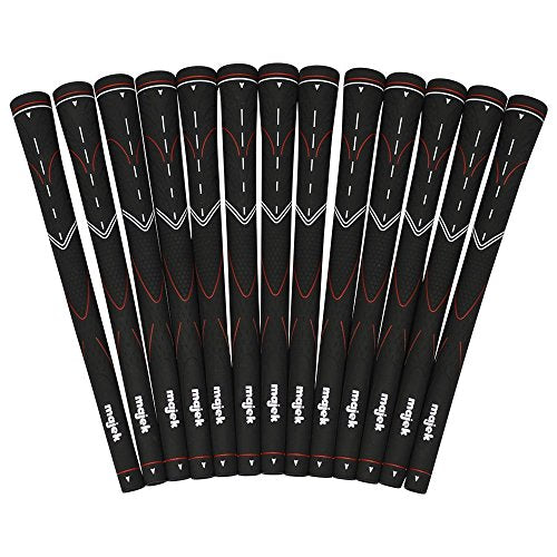 Majek Grips 200 pcs Tour Pro Midsize Golf Grips Black