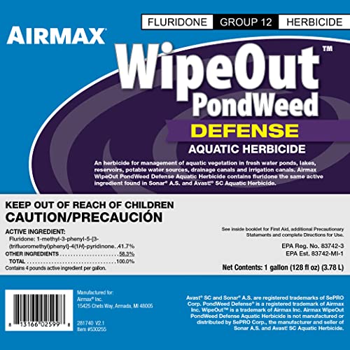 Airmax Wipeout Pond Weed Defense Herbicide 32 Ounce White