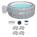 Bestway SaluSpa Honolulu AirJet Inflatable Hot Tub with 140 Jets & 4 Non-Slip Seats Gray