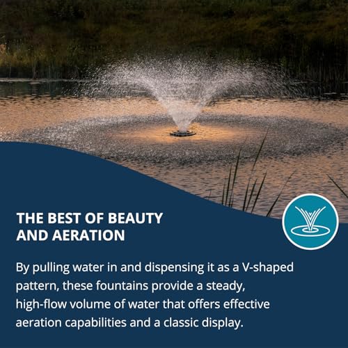 Kasco VFX Series Aerating Pond Fountain 1/2 HP 120V Black