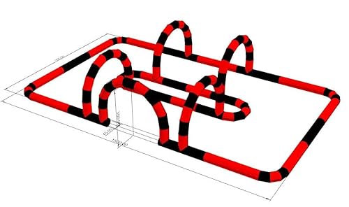 Alessia Cara Giant Inflatable Go Kart Race Track 50ftx30ft Red+Black