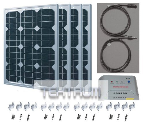 Tektrum Universal 120W Solar Panel Battery Charger Kit for Golf Cart - 48V