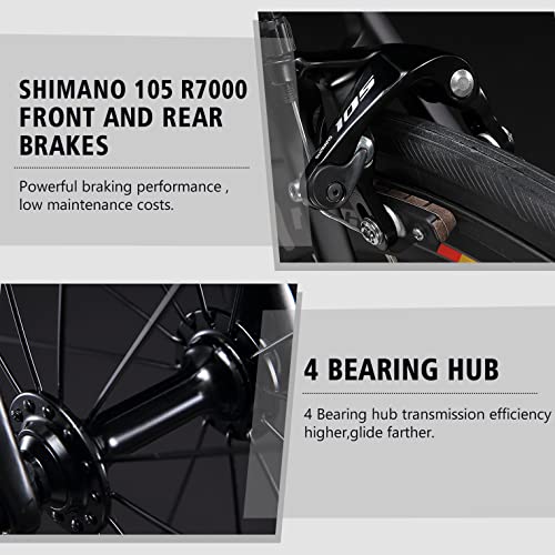SAVADECK Carbon Road Bike HERD6.0 T800 Carbon Fiber 700C with Shimano 105 22 Speed Groupset Red White