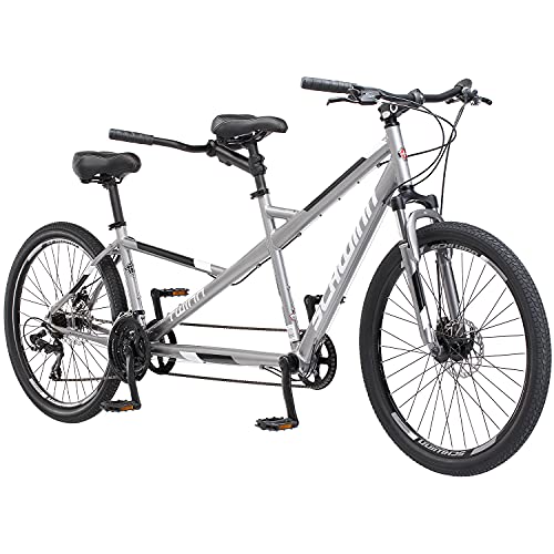 Schwinn Twinn Classic Tandem Adult Beach Cruiser Bike Grey