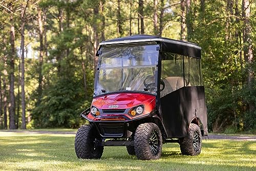 RED DOT Premium Golf Cart Enclosure for EZGO Express S4 Elite Golf Carts | Black AllGuard Fabric