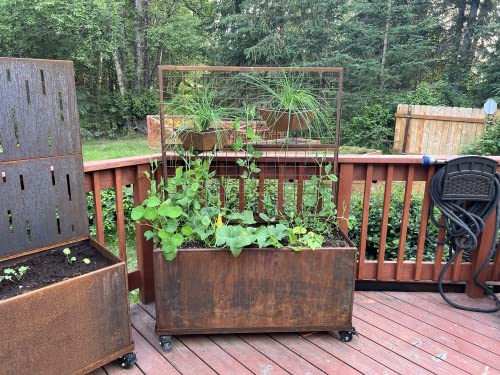 Nice Planter Corten Screen Trough Frost Gray