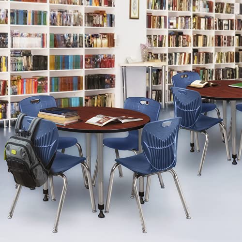 Romig Kee 30" Round Height Adjustable Classroom Activity Table Cherry/Grey