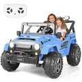 FUNTOK 2 Seater 24V Ride On Truck Grey Blue