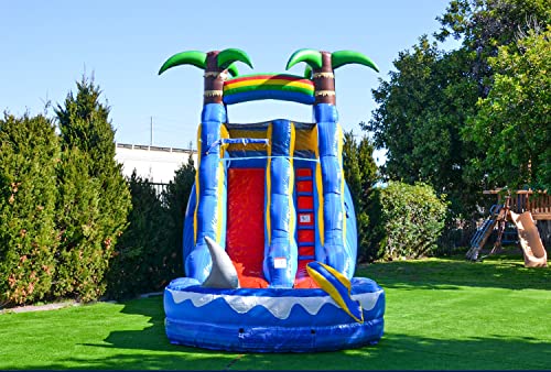 HERO KIDDO Ocean Shark Water Slide Inflatable Blue