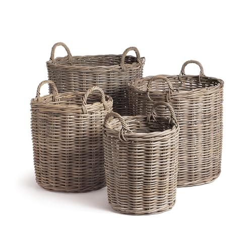 Napa Home & Garden Normandy Round Basket Set of 4 Grey