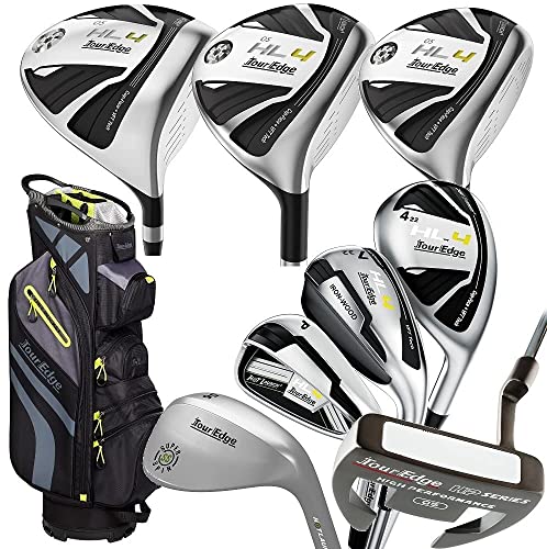 Tour Edge HL4 to-Go Mens Complete Golf Set Senior-Graphite-RH Black/White