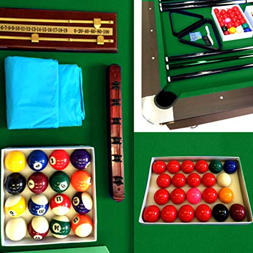 SIMBASHOPPING USA 8' Feet Billiard Pool Table Vintage Green 8FT