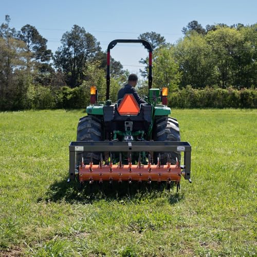 Titan Attachments 62" 3 Point Drum Aerator for Cat 1 & 2 Tractors with 88 Coring Plugs