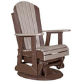 Furniture Barn USA Poly Lumber 2' Adirondack Swivel Glider Weatherwood & Chestnut Brown