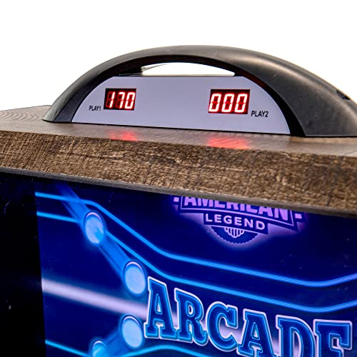American Legend 9’ Arcade Speedball Game Black - Engineered Wood, Realistic Play, Auto Ball Return, 4 Balls Included