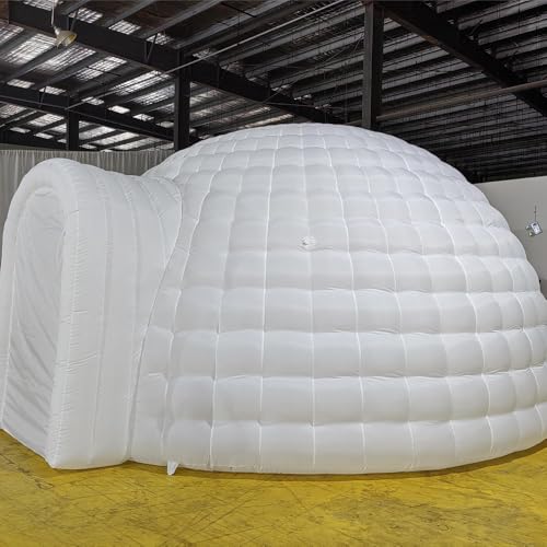 Younghome Inflatable Igloo Dome Tent with RGB LED Lights White