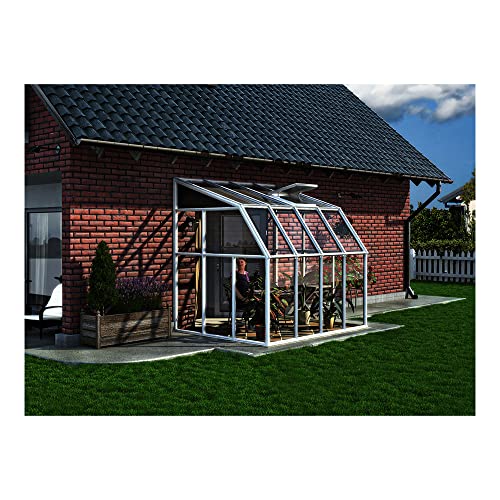 Palram Canopia Rion Sun Room 6x8 Ft. Lean-to Greenhouse DIY Kit White