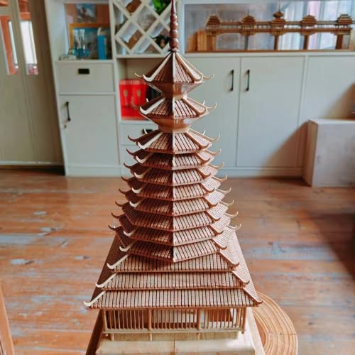 Okjew Octagonal Drum-Tower Pure Wood Model