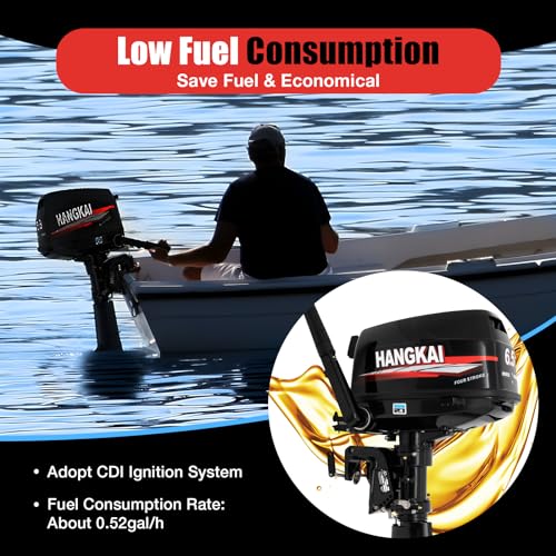 TBVECHI 6.5 HP 4-Stroke Outboard Motor Tiller Shaft Boat Engine