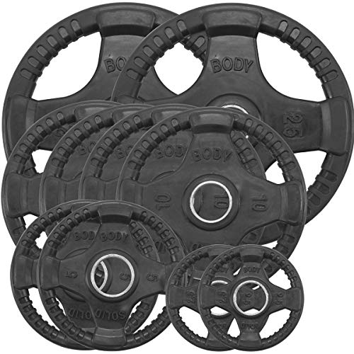 Body-Solid Olympic Weight Plates 455lbs Set Black