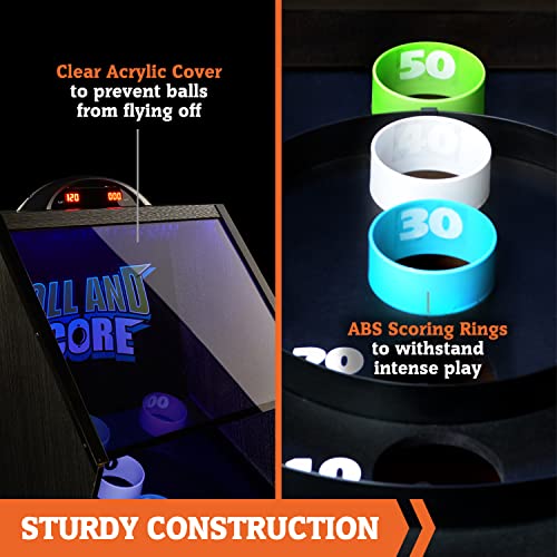 Hall of Games 108" Roll and Score with LED Lights and Electronic Scorer Black/Blue