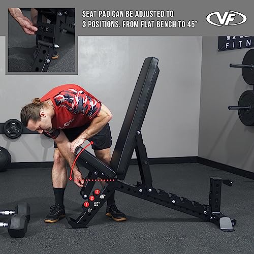 Valor Fitness Olympic Weight Bench Black