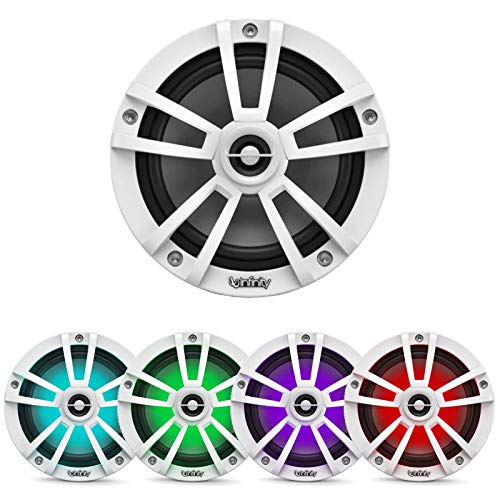 Enrock Marine JBL JAM5000N Marine USB Bluetooth AM/FM/WB Radio Receiver with Remote & 2x 6.5" Speakers White LED