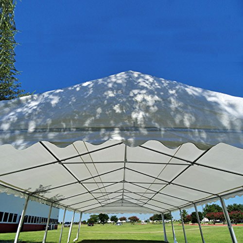 DELTA 40'x20' Heavy Duty PE Party Tent with Waterproof Top and Removable Sidewalls White