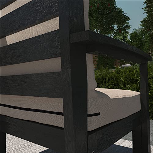 Highwood Bespoke Deep Seating Loveseat and Conversation Table Dune/Black