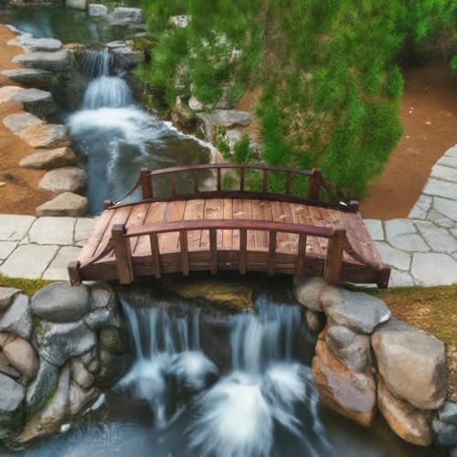SamsGazebos Country Wood Garden Bridge 6' Brown