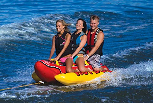 AIRHEAD HD-3 Hot Dog Triple Rider Towable Inflatable Boating Tube