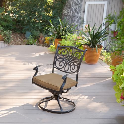 Hanover Traditions 7-Piece Patio Dining Set with Tan Cushions