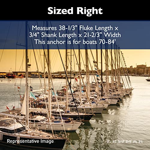 Lewmar Galvanized Steel Epsilon Anchor 110 lbs Silver