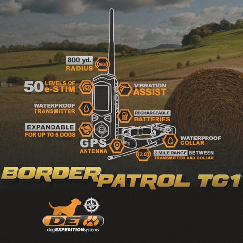 DT Systems Dog Expedition Border Patrol TC1 GPS System & Remote Trainer Black